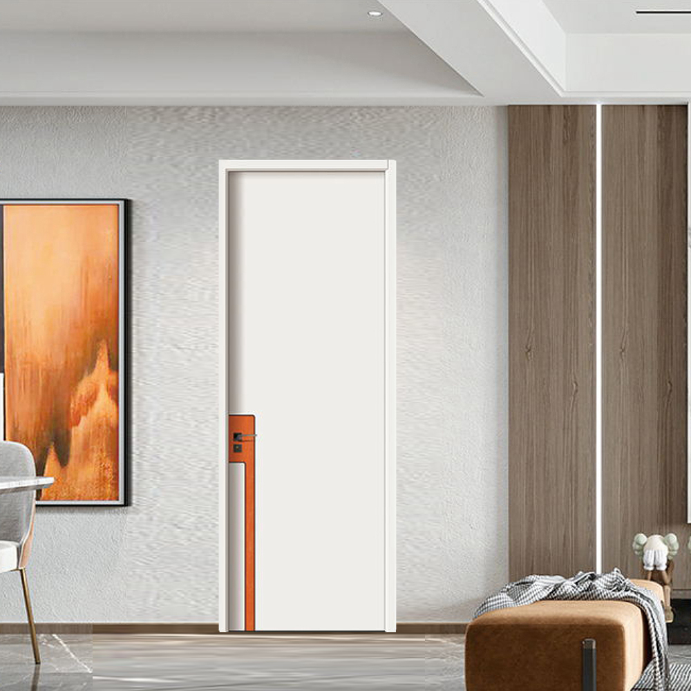 2021新品木門YJT-5128北極白+愛馬仕橙