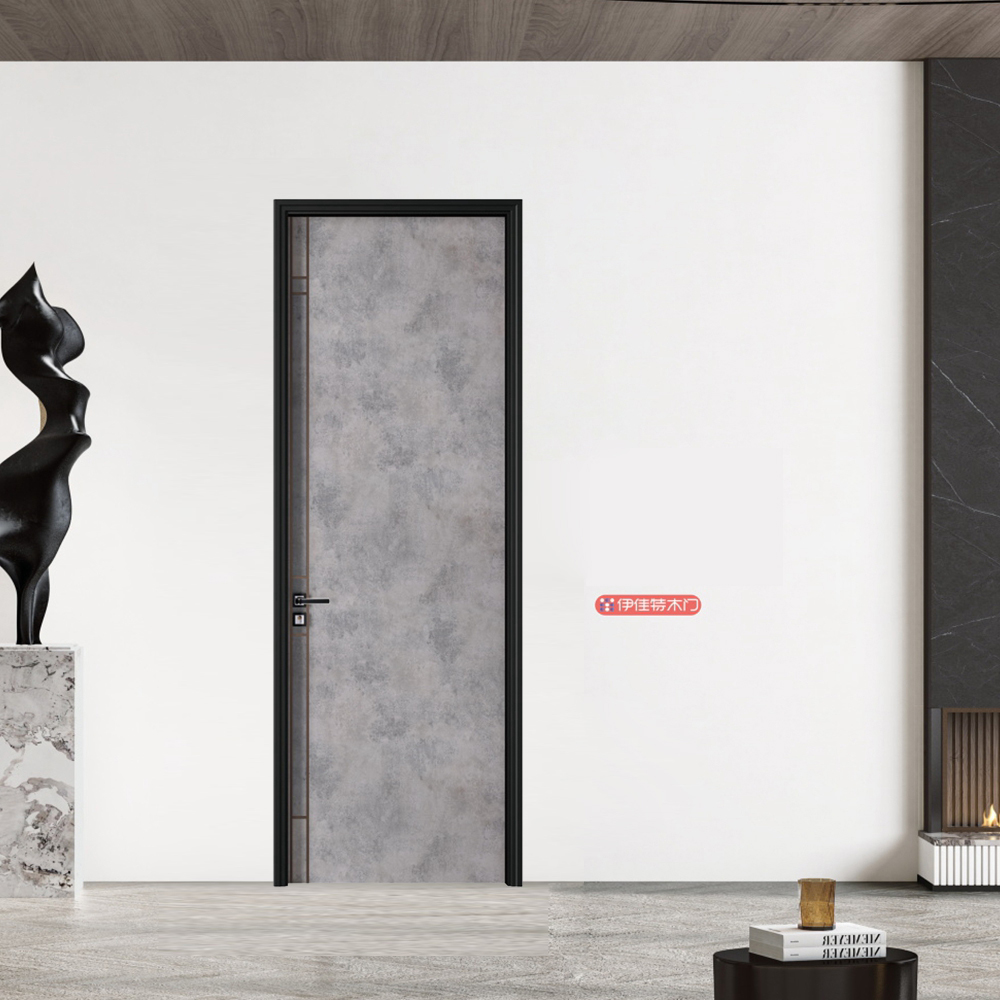 2021伊佳特木門YJT-L06膚啞黑+海浪1號